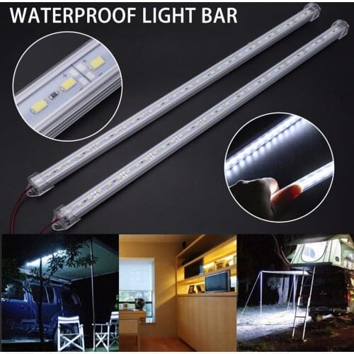 2X New 50cm Cold White Car LED Strip Light 5630 36 LEDs Car Interior Strips Lamp Bar for Van Caravan Trailer Boat Lights DC 12V