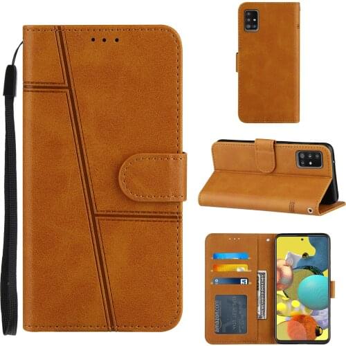 Retro Vintage PU Leather Card Slot Pocket Shockproof Phone Case for Samsung Galaxy A51 5G Kickstand Cover Photo Frame