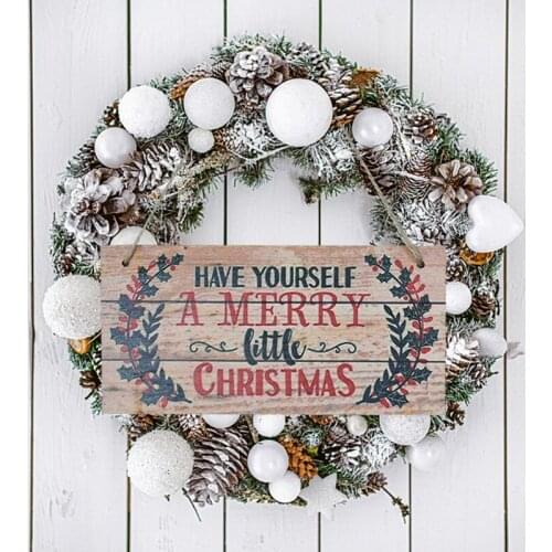 Merry Christmas Wooden Door Hanging Sign Xmas Tree Ornament Christmas Decoration For Home Pendant New Year 2021 Navidad Gift