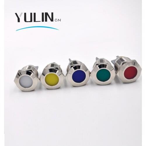 19mm Waterproof IP67 LED Metal Indicator Pilot Light Signal Lamp Machine Boat Car Working PC Power