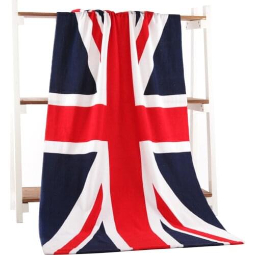 High Quality American US UK Flag Microfiber Bath Beach Towels 70*140cm serviette de bain Soft Men Camping Shower Towels Bathroom