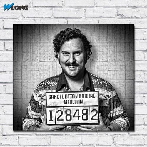 Wlong Art Printing Canvas PABLO ESCOBAR BROCHURE FOTO CARCEL JOVEN Wall Art Canvas Prints Pictures For Living Room And Bedroom