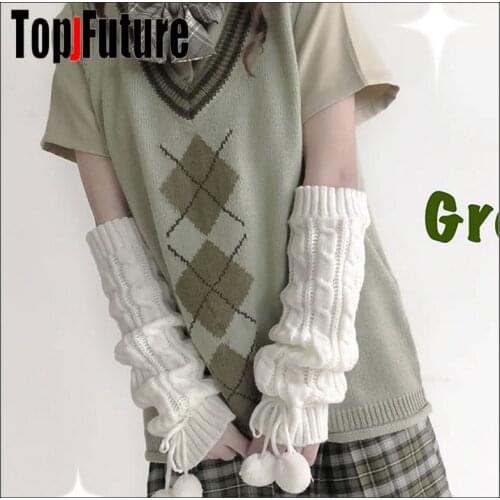 Japanese JK sock medium tube socks autumn winter pile socks Lolita ARM WARMERS Leggings knitted socks OVER KNEE LEG WARMERS