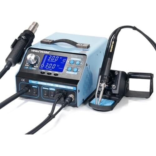 YIHUA 992DA+ hot air heat gun smoke absorb 3 in 1 bga professional soldering iron SMD rework station