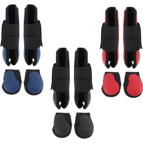 1 Pair Horse Leg Boots Hind or Front Leg Protect Wraps Horse Travel Boots Leg Protection WRAP Equestrian Equipment