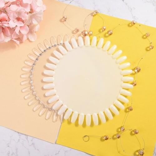 1PCS Large Size Nail Palette Round Nail Polish Gel Color Palette Chart Display Art Tip Fake Nail Stickers Palette For Nails Art