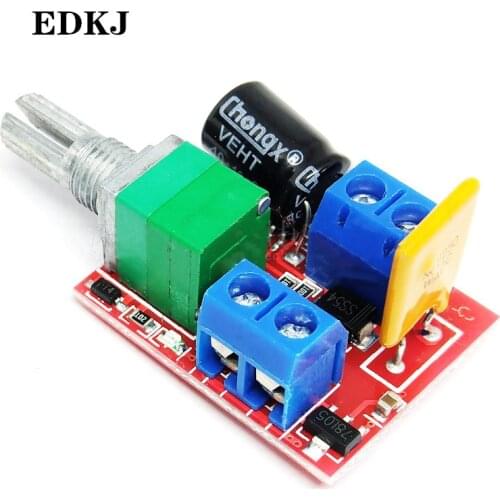 1PCS Mini 5A Max 90W DC Motor Speed Controller Module DC 3V-35V Speed Control Switch LED Dimmer