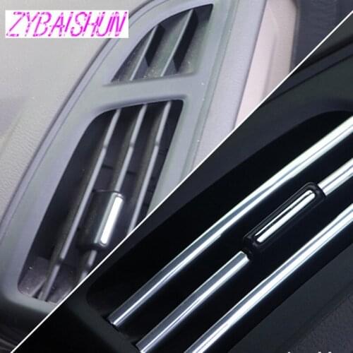 3 m U Style DIY Cabin Air Conditioner Exit Ventilation Grill Chrome Decoration Strip for Mazda 2 3 5 6 CX5 CX7 CX9 Atenza Axela