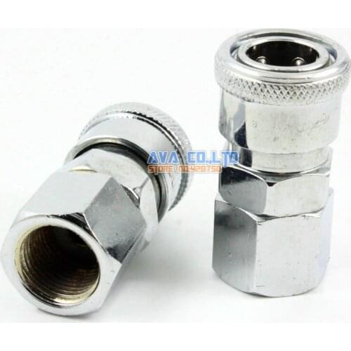 4 Pieces 3/8" BSP Female Air Compressor Hose Quick Coupler Socket Connector