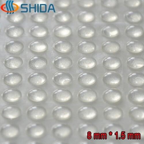 500 PCS 8*1.5mm Self Adhesive Clear Anti Slip Silicone Rubber Cabinet Feet Pads, Round Furniture Bumper Pads, Shock Absorber