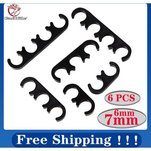 CARBOLE 6 Pcs Plastic 7mm 8mm Spark Plug Wire Separators Dividers Looms For Chevy Ford BL