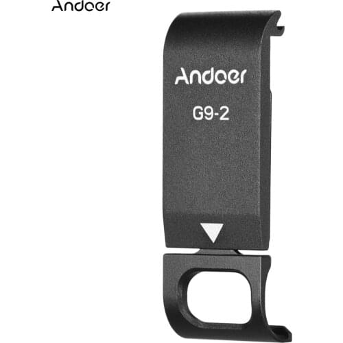 Andoer G9-2 Action Camera Battery Cover Metal Battery Lid Removeable Battery Door Vlog Accessory Replacement for GoPro Hero 9
