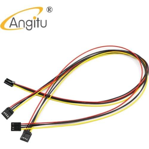 Angitu 2.54mm 4Pin Female ITX FDD Floppy to 4Pin Female Small 4pin Converter Power Supply Leads Cable Cord-30CM 50CM
