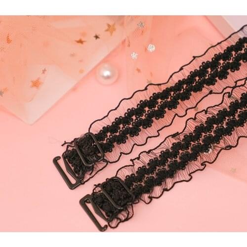 Floral Lace Bra Band Anti-Slip Adjustable Shoulder Straps women elegent Bridal party fashion Elastic Bra Strap Bra Accessories