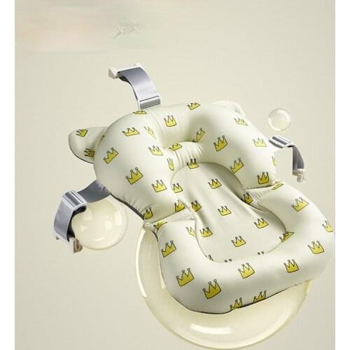 Zq Baby Bathing Net Holder Newborn Sitting Lying Bath Bed Non-Slip Sponge Pad Universal Bath Stand