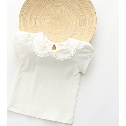 Kids Girls T Shirts Long Sleeves Cotton Top Ruffle Baby Girls Blouse Shirt Spring Autumn Toddler Girls Clothes RT051