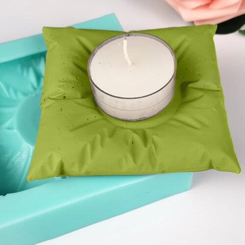 Diy Candle Holder Mold Non-stick Diy Pillow Liquid Silicone Mould Crafts Home Decoration Table Epoxy Mold Tool Accessories
