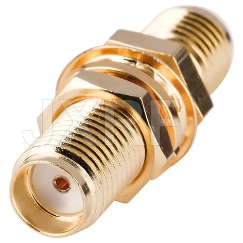 SMA Socket Connector SMA Female Bulkhead Connector SMA Panel Chassis Mount Connector SMA Female to Female Barrel Adapter Antenna