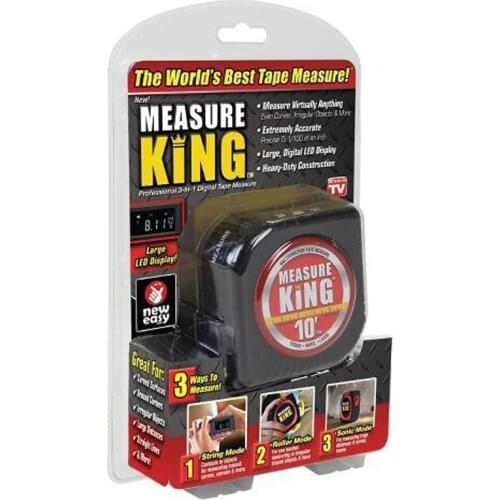 Measure king 3 in 1 Measuring Tape With Roll Cord Mode High Accuracy Laser Digital Tape High Impact Professional Measuring Tool