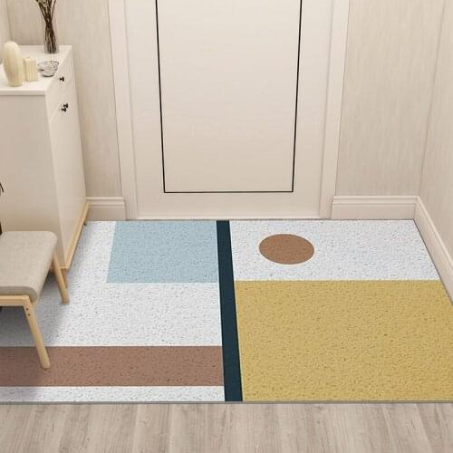Cuttable Entrance Door Mat Carpet Home Kitchen Mat Bathroom Mat Hallway Entrance Door Mat PVC Non-slip Modern Style Mats Carpet