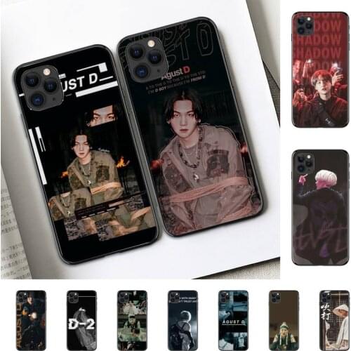 Yinuoda KPOP Agust D Phone Case for iPhone 8 7 6 6S Plus X 5S SE 2020 XR 11 12 mini pro XS MAX