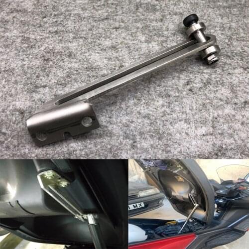 For KYMCO Downtown 300i/350i Xciting R250Fi 250/300 Steel Motorcycle Seat Stopper Tracks Parts Open Angle Increases Bracket