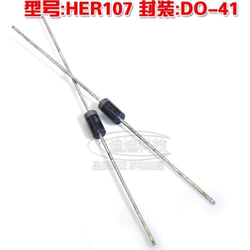 New HER107 DO-41 High Efficiency Rectifier Diode Output 1000V 1A 107 do41 Straight