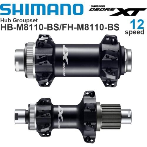 SHIMANO DEORE XT M8110 HUB Groupset Front Hub 100/110x15 mm and Rear FREEHUB 142/148x12 mm E-THRU Axle - Straight Spoke 12-speed