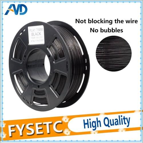 Top Quality PLA 1.75mm 1.75 Filament 1KG Printing Materials Black Color 3D Printer Extruder Pen Plastic Accessories