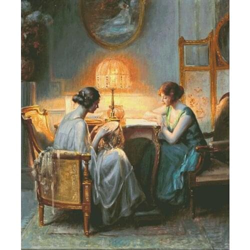 Under light Embroidery Woman Needlework,People Bricolage Cross stitch,Embroidery kit 14CT Canvas Patterns,DIY Handmade Decor