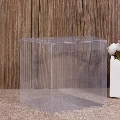 50pcs 15*15*15cm simple Clear Wedding PVC Box Gift Craft display Box small Jewelry packing holder plastic boxes ZA5519