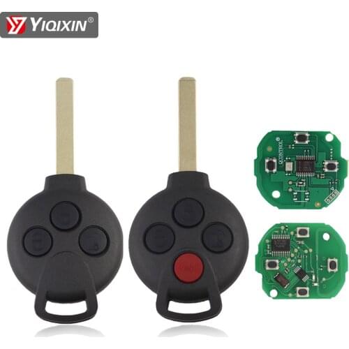 YIQIXIN For Mercedes Benz Smart Fortwo 451 MB City Roadster Remote Car Key 3/4 Button 315/433Mhz 7941 ID46 Chip Keyless Entry