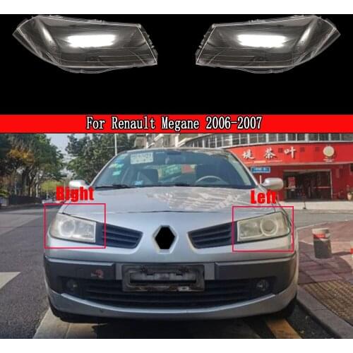 Car Front Headlight Headlamp Lens Cover Lenses Dust Cover Shell Plastic For Renault Megane 2006 2007