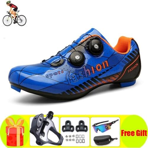 Sapatilha Ciclismo New Road Cycling Shoes Ultra-light Breathable Pedals Set Bike Sneakers Racing Sport Shoes