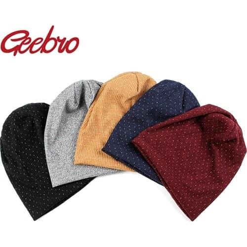Geebro Slouchy Winter Hat Women Multicolor Ribbed Cotton Beanies For Ladies Stretch Beanies Skullies Hats Girls Bonnet Gifts