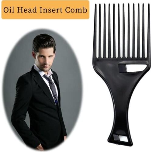 High Quality Wide Teeth Brush Pick Comb Fork Hairbrush Insert Hair African Black Curly Hair Styling Tools