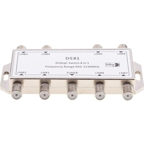 Wideband 8x1 Premium DiSEqC 1.0 2.0 Model Satellite Switch FTA Dish LNBS LNBF Switch DS-04C For Satellite Receiver