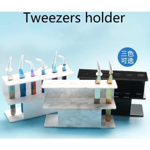 Storage Rack 6Pcs Durable and Convenient Tweezers Holder Shelf Eyelash Extension Acrylic Eyelash Tweezers Pack Makeup Tools