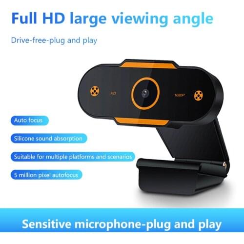 HD 1080P Webcam Mini Computer PC Web Camera With Microphone Rotatable Cameras For Live Broadcast Video Calling Conference Work