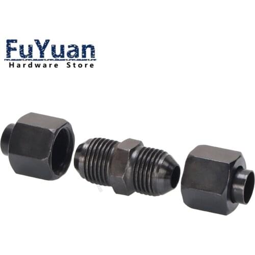 1PCS Carbon Steel High-pressure Hydraulic Double head Flaring Straight-through 6/8/10/12/14mm Connection Fittings