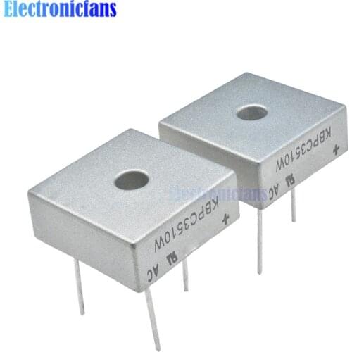 10PCS Diode Bridge Rectifier KBPC3510W KBPC3510 35A 1000V 4Pin Bridge Rectifier