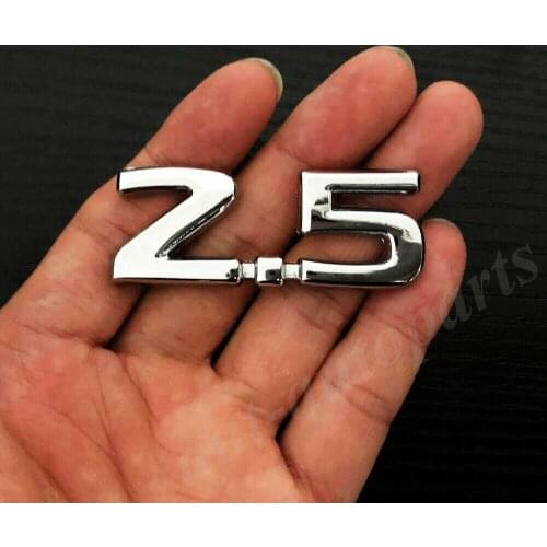 3D Metal Chrome 2.5 Car Trunk Rear Emblem Badge Decals Sticker VIP XL XV V6