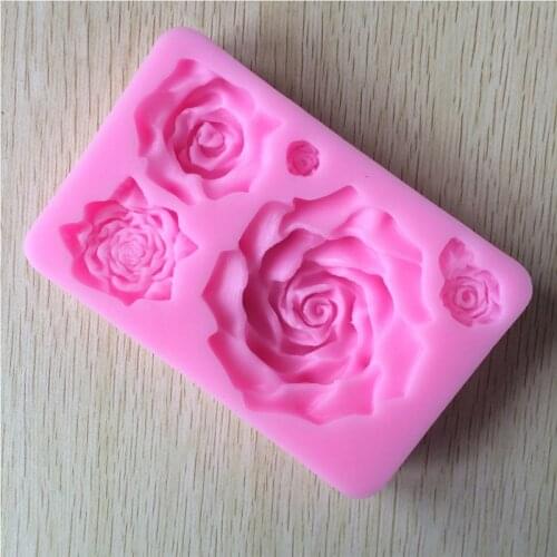3D Big Rose Flower Cake Mold Silicone Molds For Cakes 3D Soap Molds Sugarcraft Tools Cake Decorating