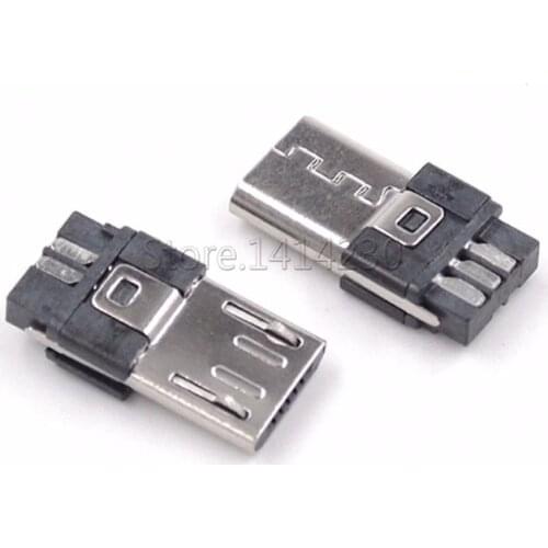 50Pcs Mini USB Micro 5-pin male Connector Jacks Socket SMD Surface-Mount