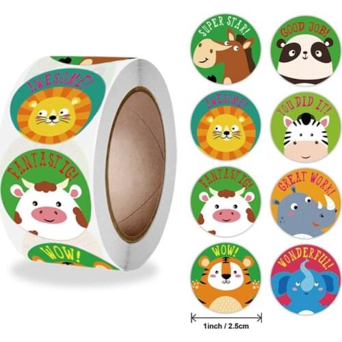 Gift Sealing Stickers 500pcs Cartoon Design Diary Scrapbooking Stickers Student Rewards Party Gift Decorations Labels