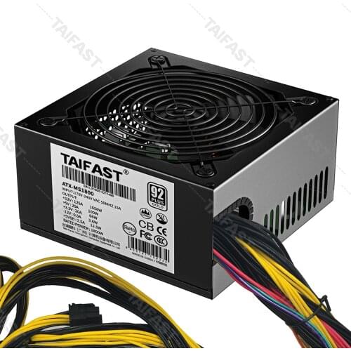 TAIFAST ATX Minging Power Supply 1800w Support 8 GPU For ETH BTC Ethereum