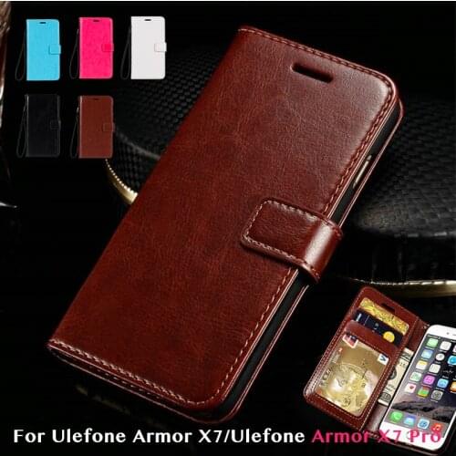 PU Leather Flip Case For Ulefone Armor X7 Holder Silicone Photo Frame Case Wallet Cover For Ulefone Armor X7 Pro Business Case