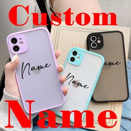 Design Custom Name For iphone 12 11 Pro Max Mini Phone Case For SE 2020 X XS XR 7 8 Plus Clear Cover DIY Logo Picture