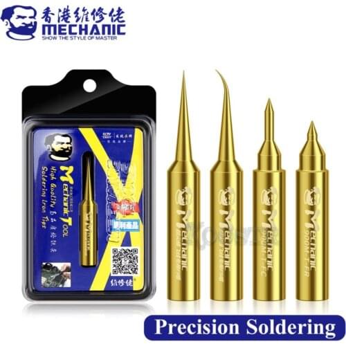 MECHANIC 900M-T Pure Copper Electric Soldering Iron Tip Welding BGA Solder Cellphone Fingerprint Repair Station Tool Kits