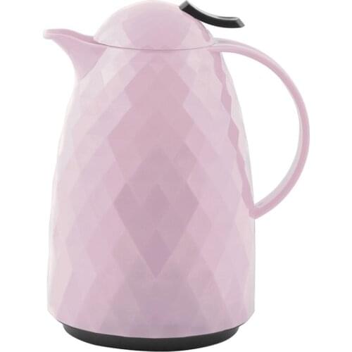 EWs Acrylic 1 LT Prism of Soft Pink Flat Lid Vacuum Flask